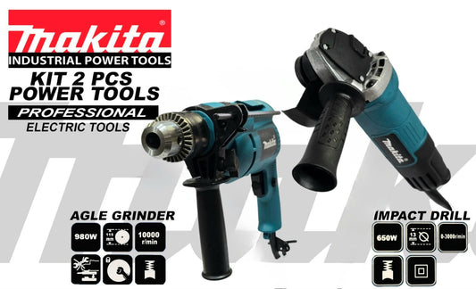 Combo Taladro percutor y Pulidora Makita