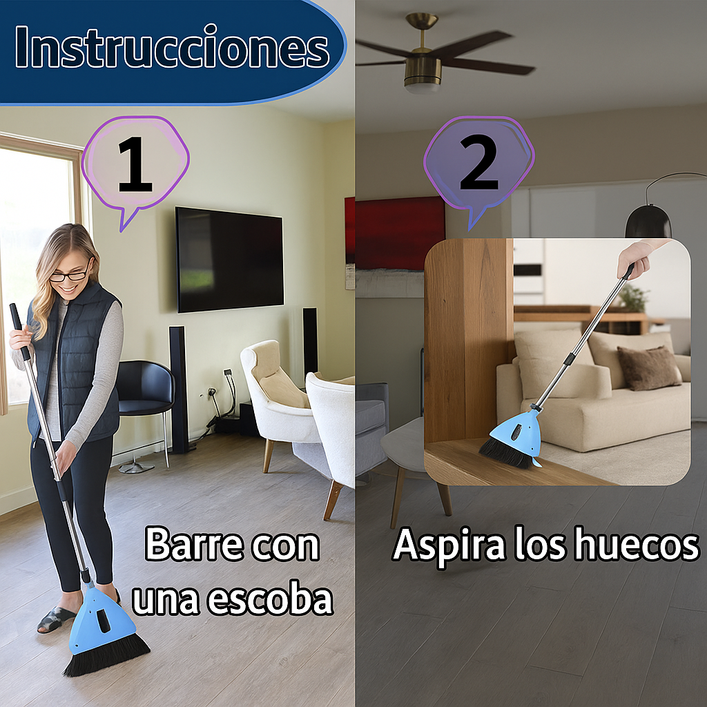 AirSweep® Escoba Aspiradora 2 En 1 Barredora Recargable