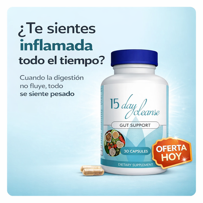 15 Day Cleanse – Apoyo Digestivo para Sentirte Más Liviana y Cómoda