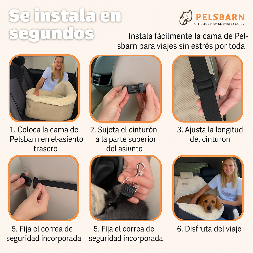 Cama protectora para el coche Fur Baby